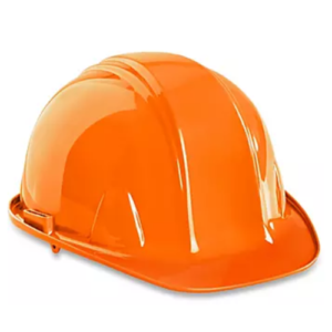 Casco naranja tipo cachucha